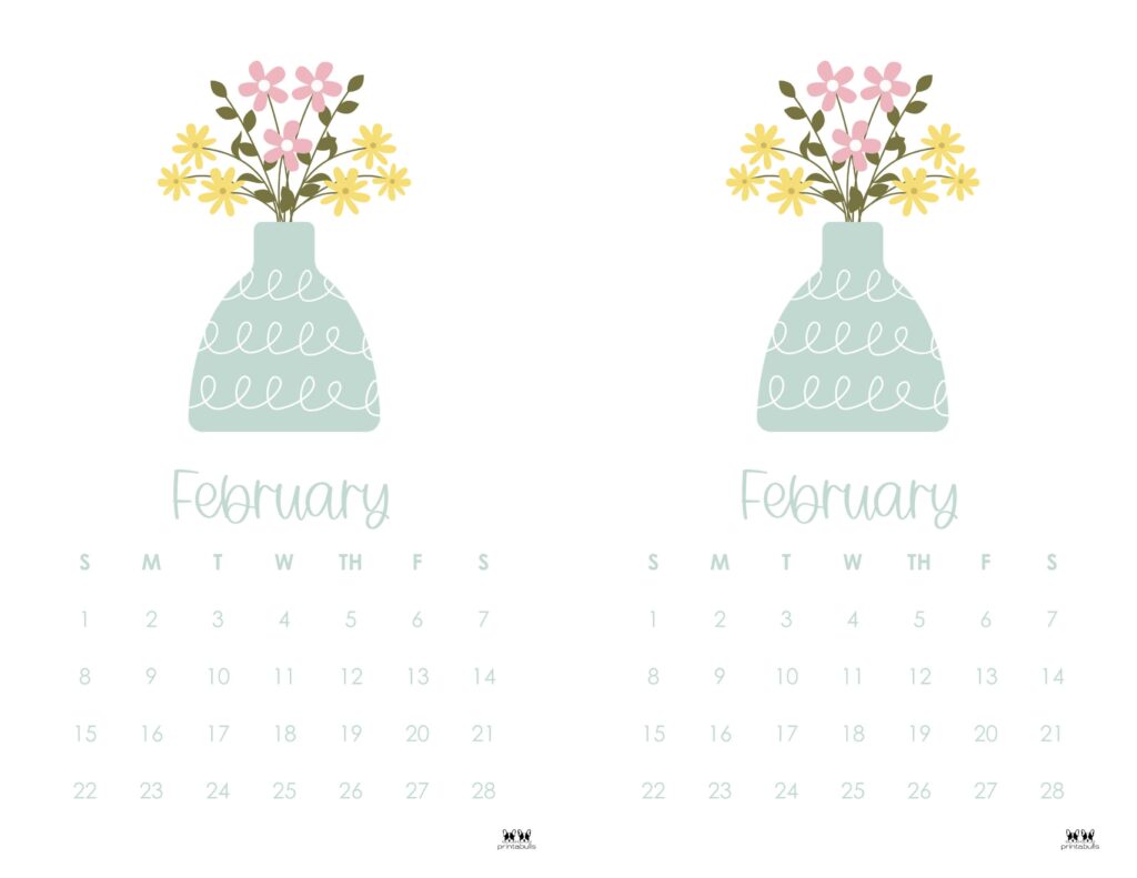 February 2026 Calendars - 123 FREE Printables 233 Printable-February-2026-Calendar-Style-106