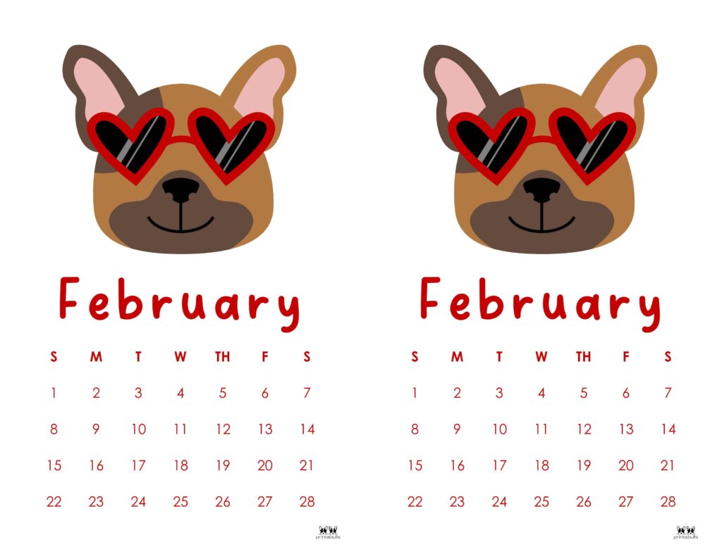 February 2026 Calendars - 123 FREE Printables 234 Printable-February-2026-Calendar-Style-107