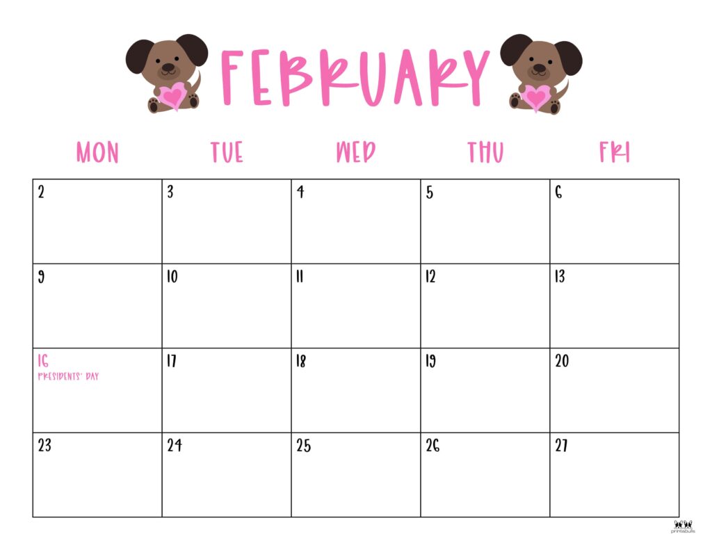 February 2026 Calendars - 123 FREE Printables 193 Printable-February-2026-Calendar-Style-110