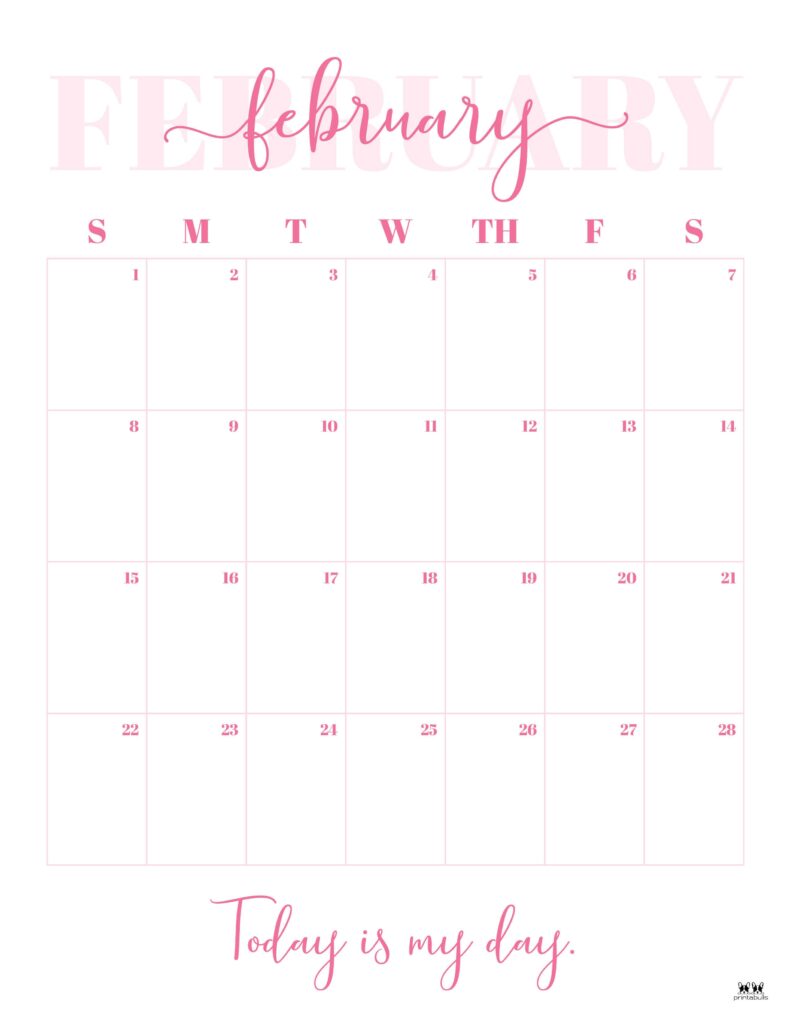 February 2026 Calendars - 123 FREE Printables 130 Printable-February-2026-Calendar-Style-13