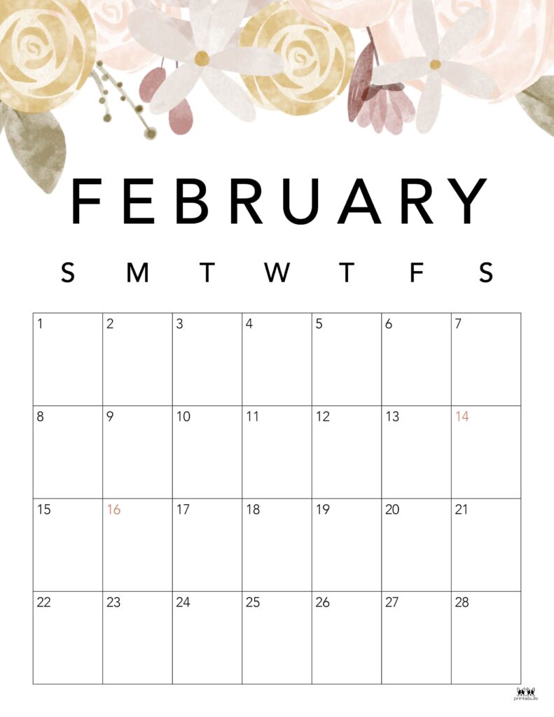February 2026 Calendars - 123 FREE Printables 145 Printable-February-2026-Calendar-Style-4
