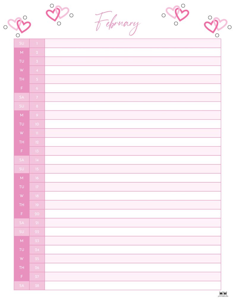 February 2026 Calendars - 123 FREE Printables 210 Printable-February-2026-Calendar-Style-42