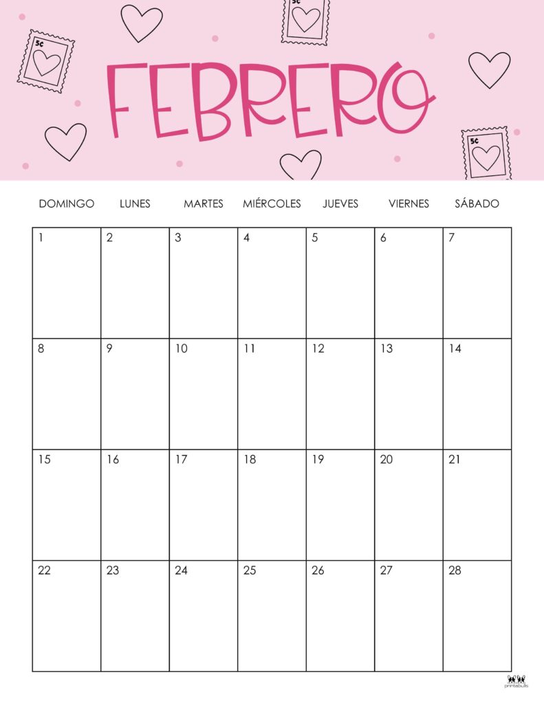 February 2026 Calendars - 123 FREE Printables 244 Printable-February-2026-Calendar-Style-47
