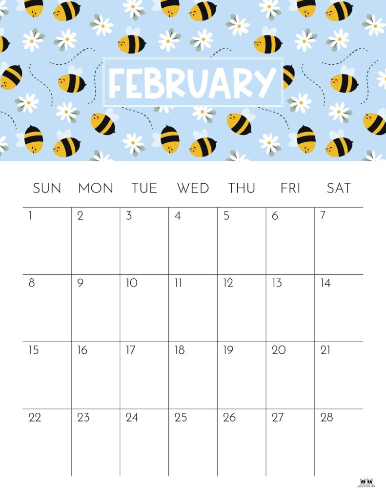 February 2026 Calendars - 123 FREE Printables 241 Printable-February-2026-Calendar-Style-56