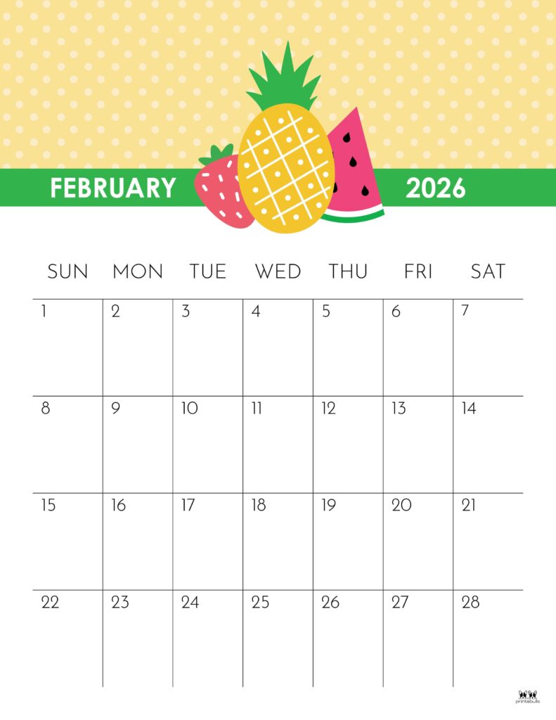 February 2026 Calendars - 123 FREE Printables 242 Printable-February-2026-Calendar-Style-57