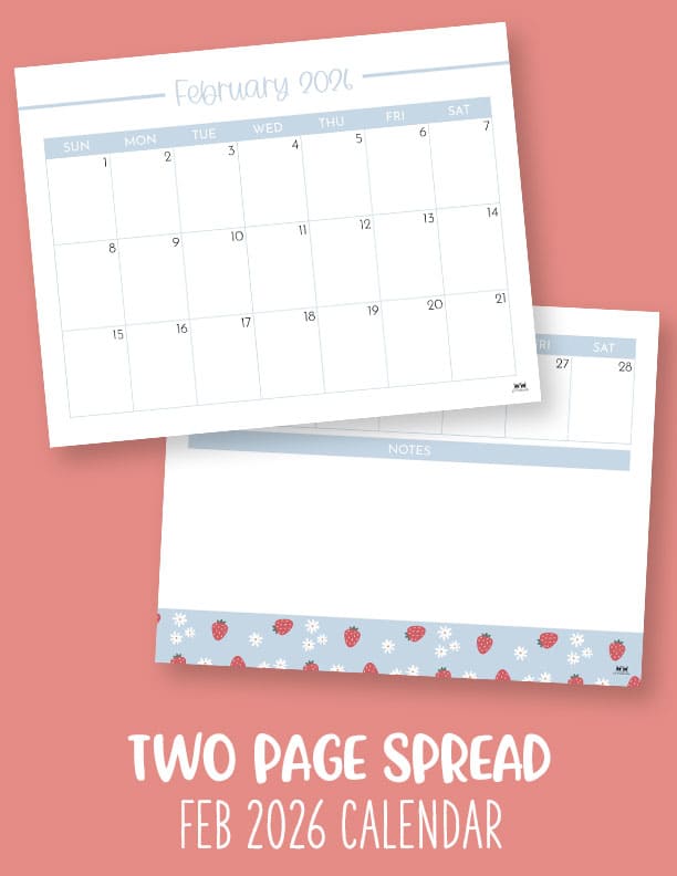 February 2026 Calendars - 123 FREE Printables 221 Printable-February-2026-Calendar-Style-68