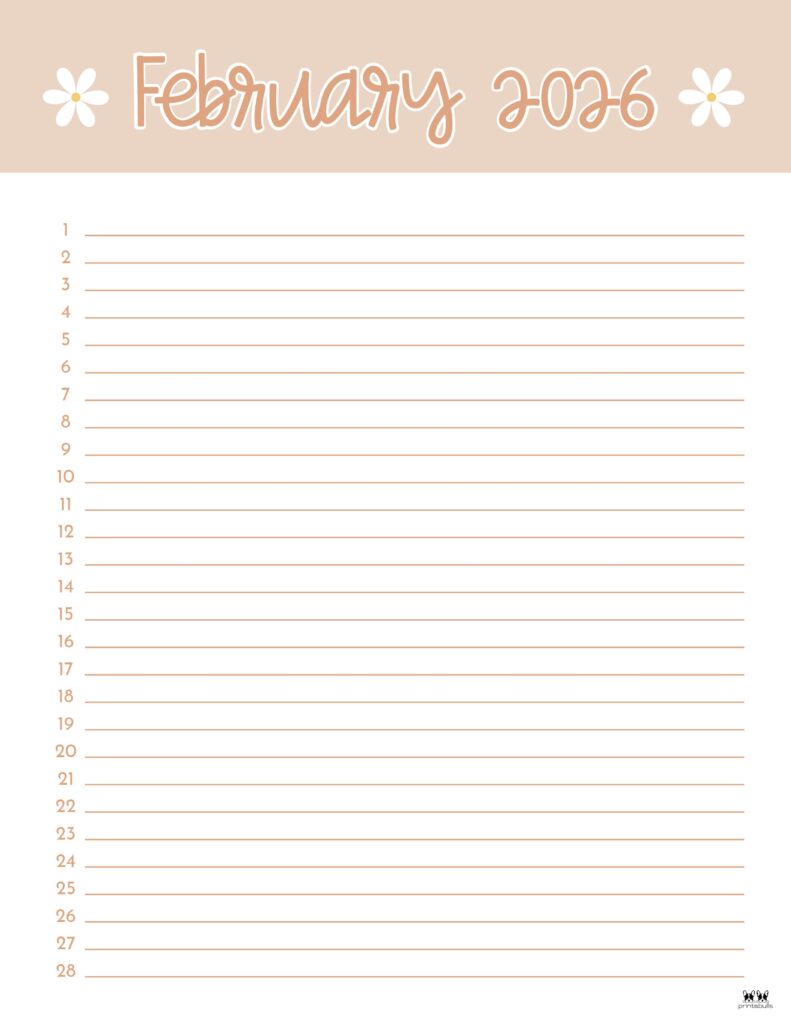 February 2026 Calendars - 123 FREE Printables 209 Printable-February-2026-Calendar-Style-76