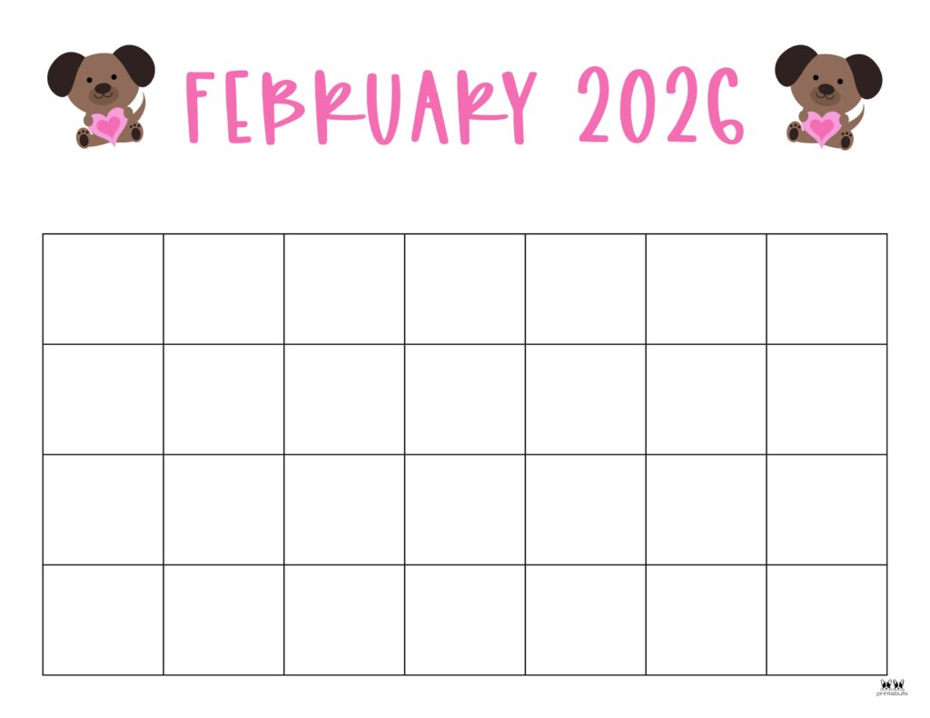 February 2026 Calendars - 123 FREE Printables 157 Printable-February-2026-Calendar-Style-83