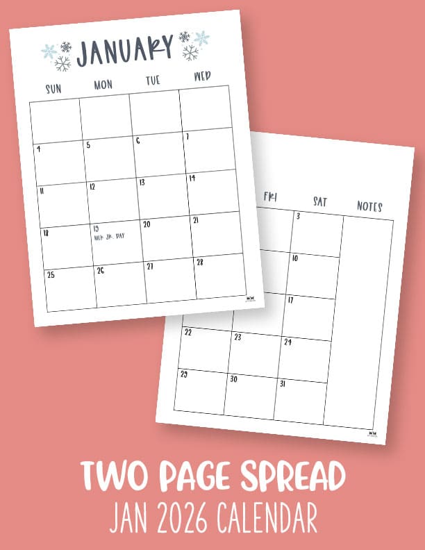 January 2026 Calendars - 123 FREE Printables 227 Printable-January-2026-Calendar-Style-104