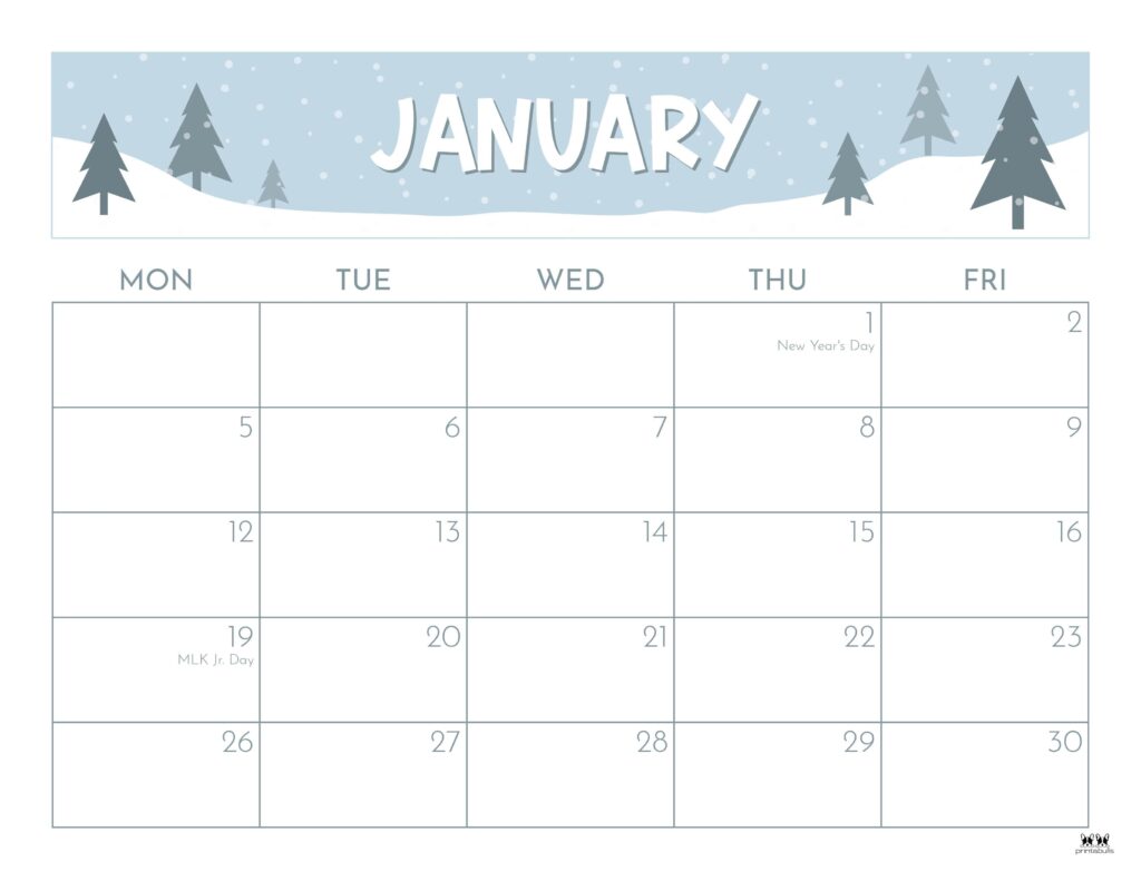 January 2026 Calendars - 123 FREE Printables 200 Printable-January-2026-Calendar-Style-117