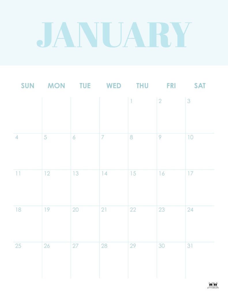 January 2026 Calendars - 123 FREE Printables 133 Printable-January-2026-Calendar-Style-16