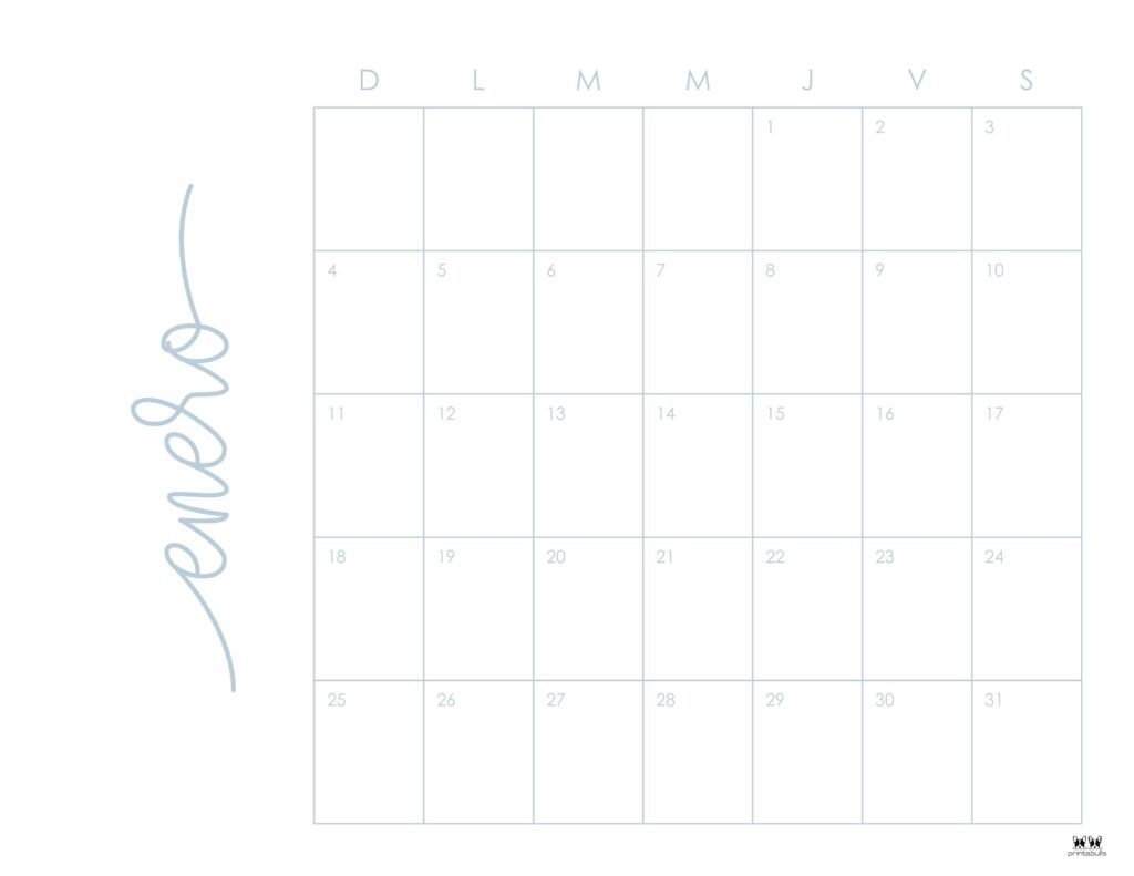January 2026 Calendars - 123 FREE Printables 243 Printable-January-2026-Calendar-Style-46