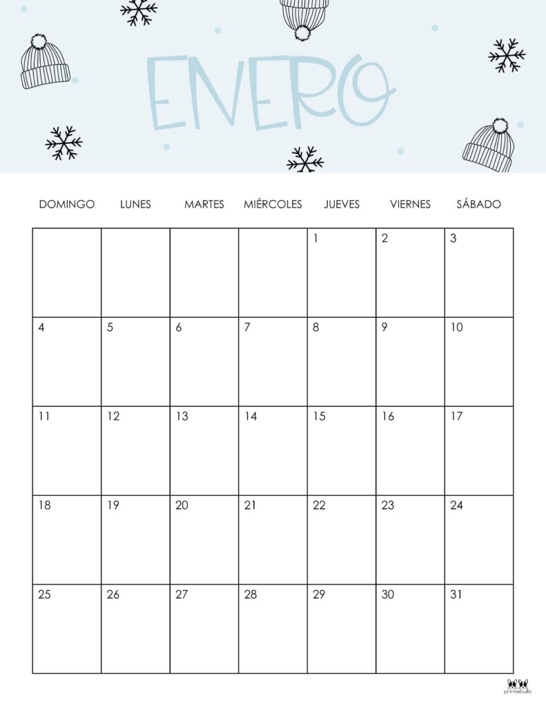 January 2026 Calendars - 123 FREE Printables 244 Printable-January-2026-Calendar-Style-47