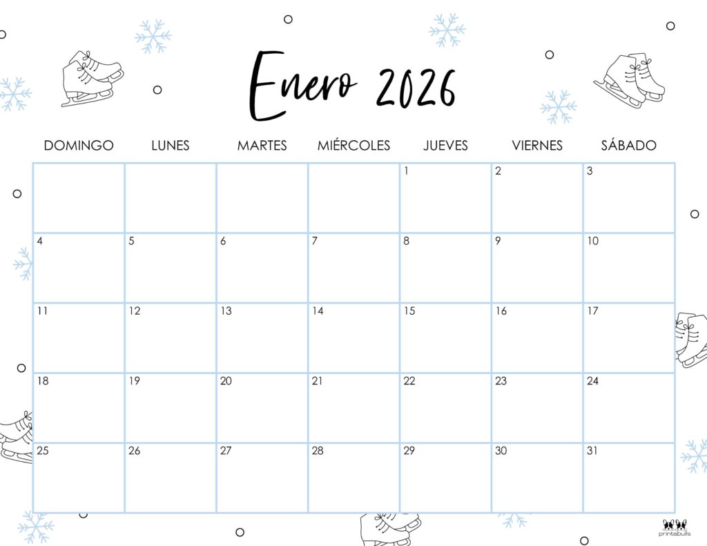 January 2026 Calendars - 123 FREE Printables 245 Printable-January-2026-Calendar-Style-48