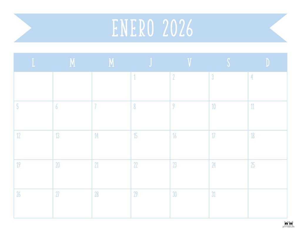January 2026 Calendars - 123 FREE Printables 247 Printable-January-2026-Calendar-Style-50