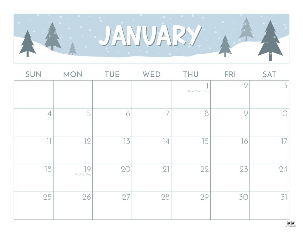 January 2026 Calendars - 123 FREE Printables 148 Printable-January-2026-Calendar-Style-52