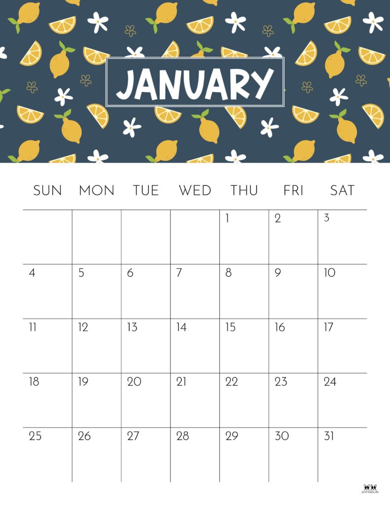 January 2026 Calendars - 123 FREE Printables 241 Printable-January-2026-Calendar-Style-56