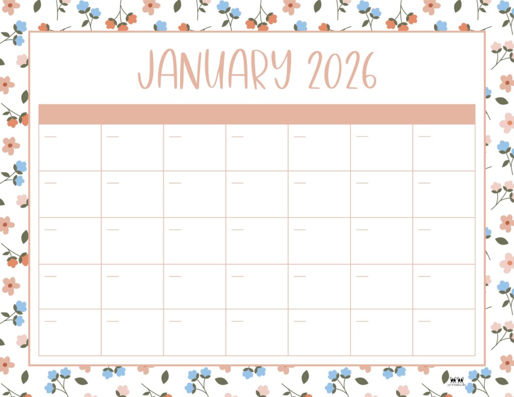 January 2026 Calendars - 123 FREE Printables 154 Printable-January-2026-Calendar-Style-73