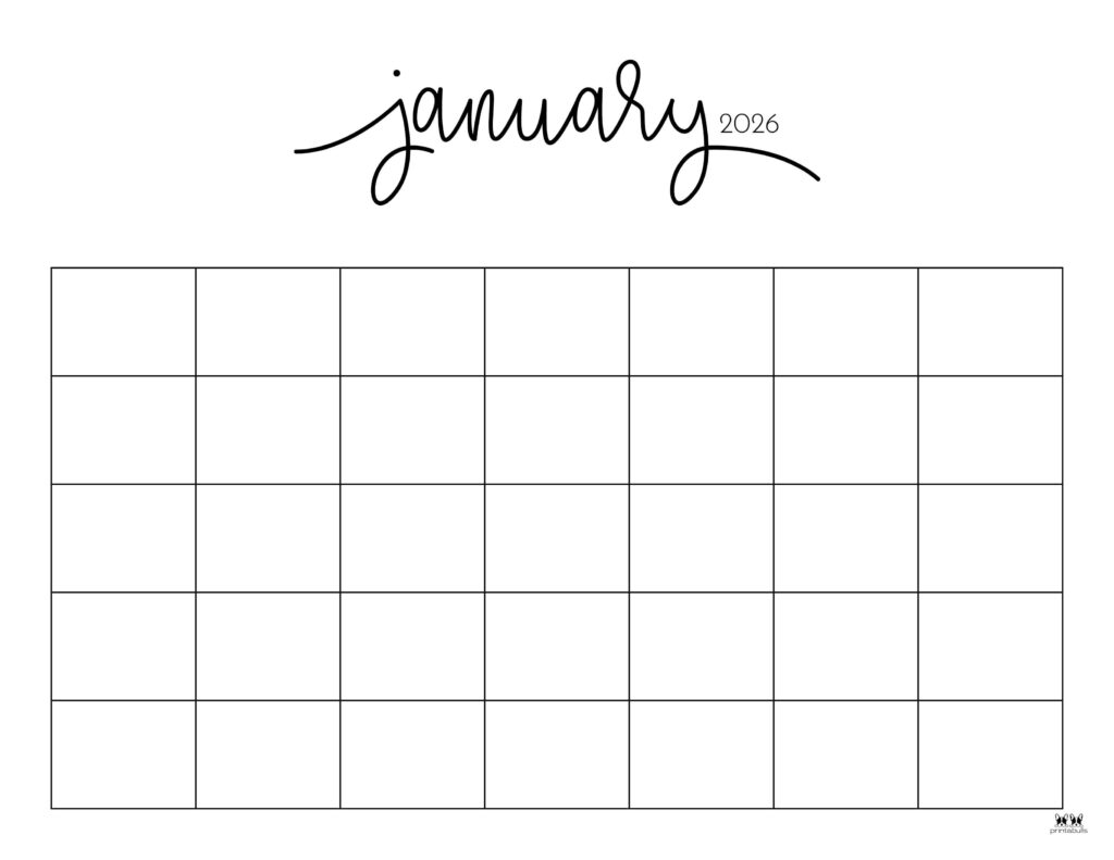 January 2026 Calendars - 123 FREE Printables 155 Printable-January-2026-Calendar-Style-81