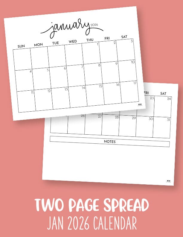 January 2026 Calendars - 123 FREE Printables 222 Printable-January-2026-Calendar-Style-84