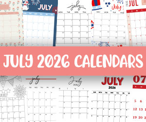 printable july 2026 calendars
