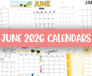printable june 2026 calendars