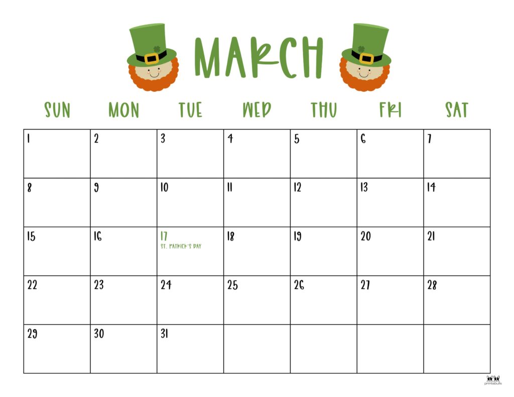 March 2026 Calendars - 123 FREE Printables 147 Printable-March-2026-Calendar-Style-10