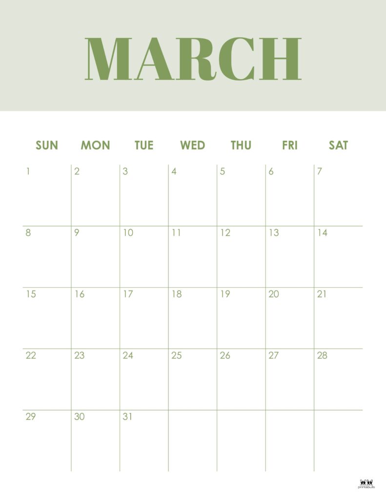March 2026 Calendars - 123 FREE Printables 133 Printable-March-2026-Calendar-Style-16