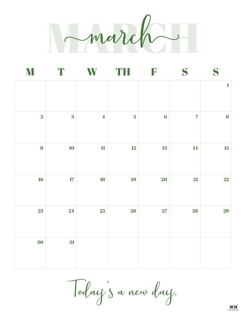 March 2026 Calendars - 123 FREE Printables 189 Printable-March-2026-Calendar-Style-32