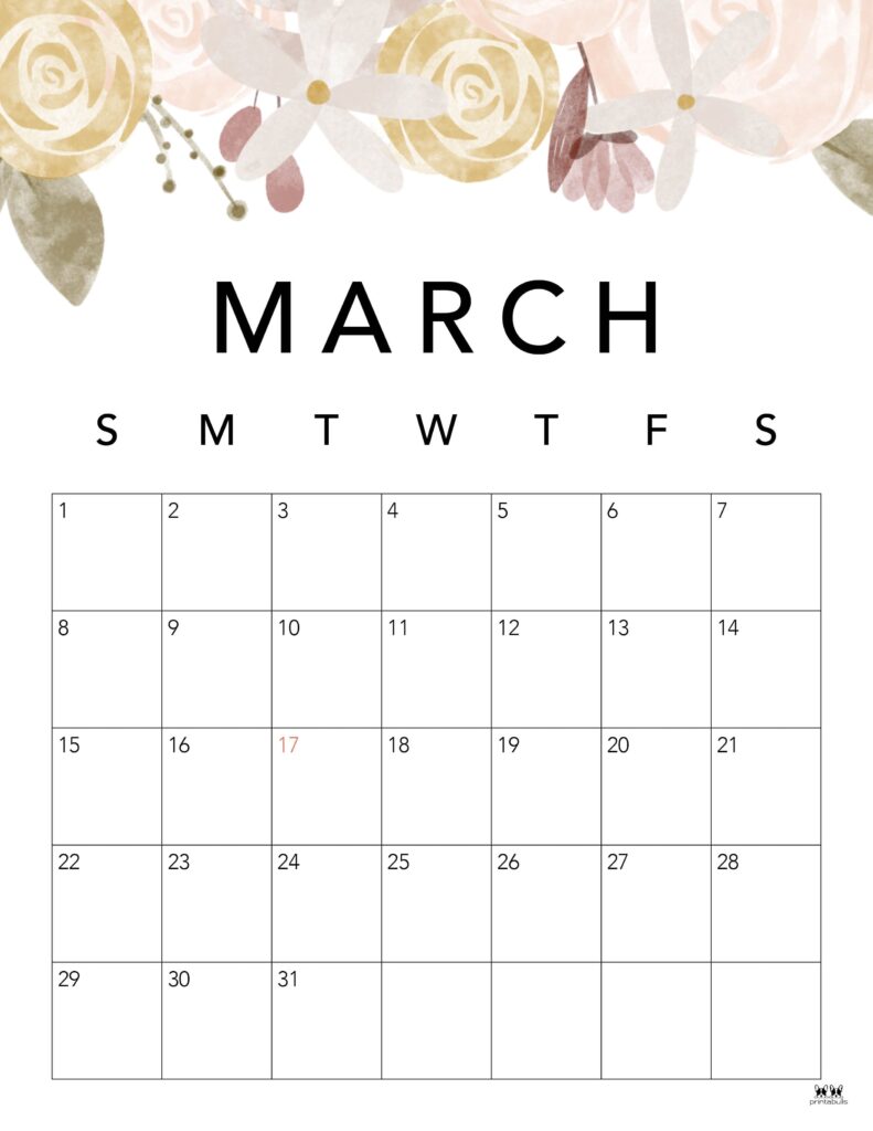 March 2026 Calendars - 123 FREE Printables 145 Printable-March-2026-Calendar-Style-4