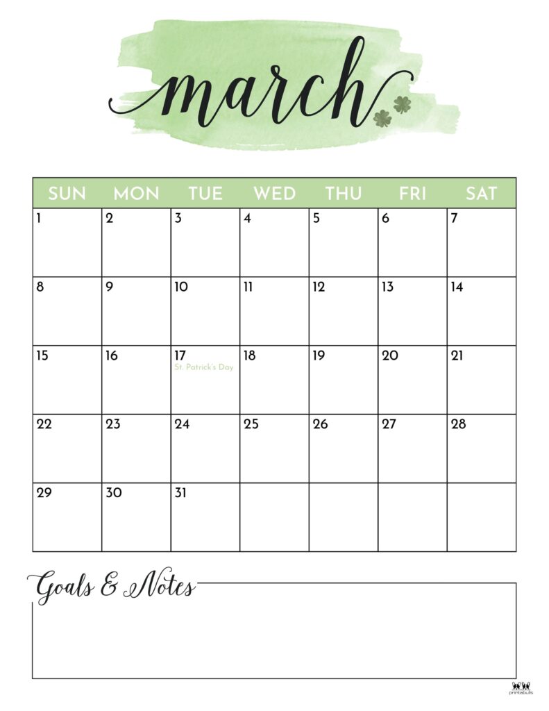 March 2026 Calendars - 123 FREE Printables 146 Printable-March-2026-Calendar-Style-5