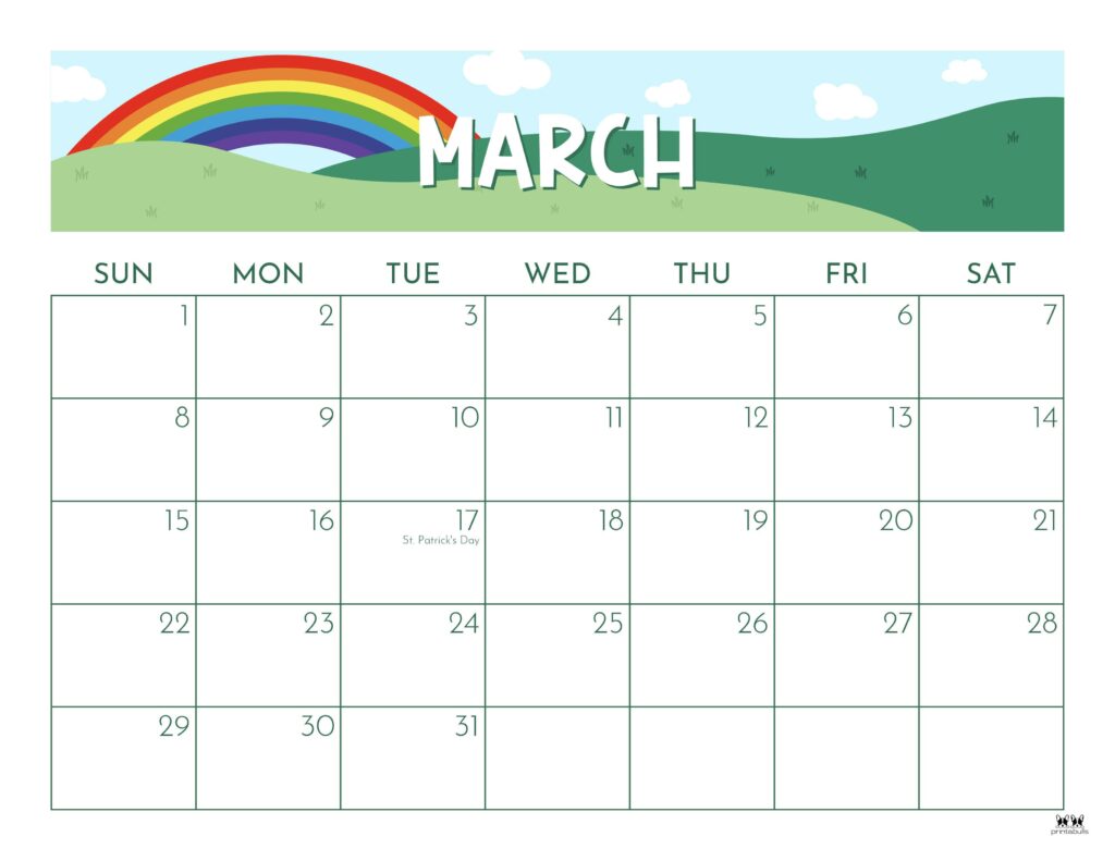 March 2026 Calendars - 123 FREE Printables 148 Printable-March-2026-Calendar-Style-52