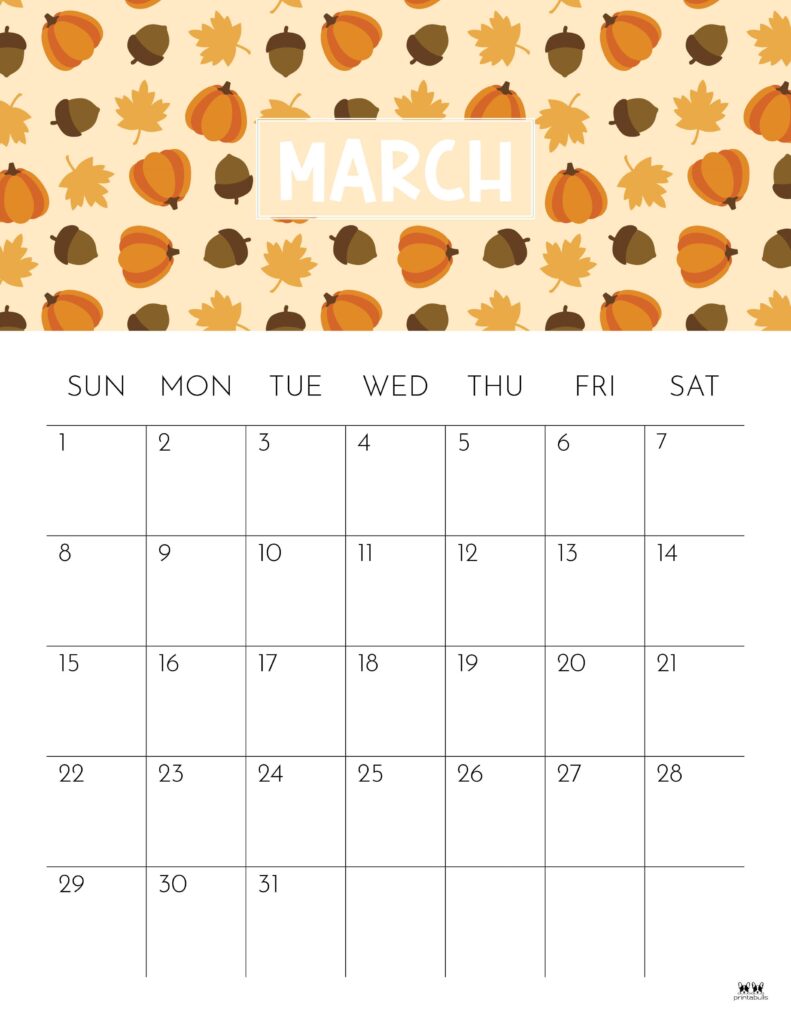 March 2026 Calendars - 123 FREE Printables 241 Printable-March-2026-Calendar-Style-56