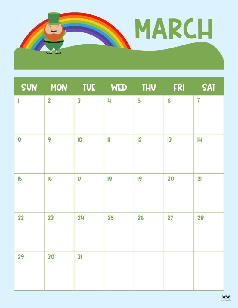 March 2026 Calendars - 123 FREE Printables 239 Printable-March-2026-Calendar-Style-61