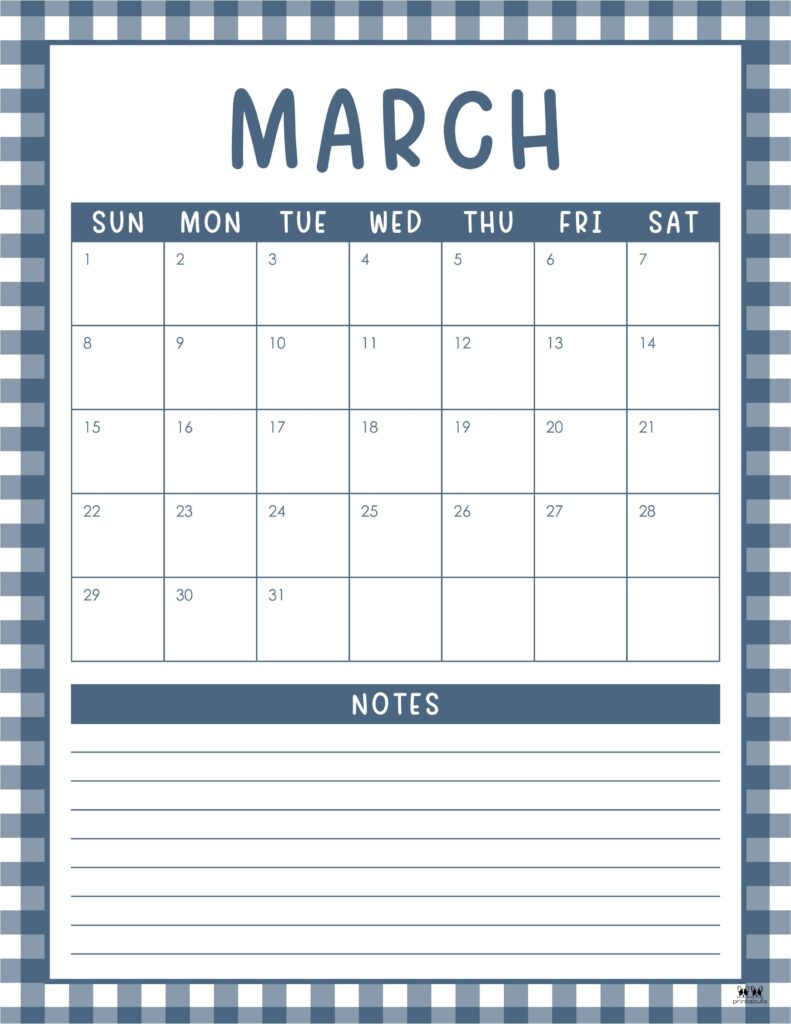 March 2026 Calendars - 123 FREE Printables 163 Printable-March-2026-Calendar-Style-69