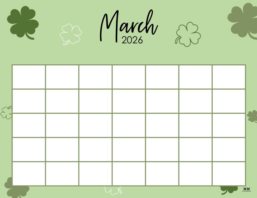 March 2026 Calendars - 123 FREE Printables 156 Printable-March-2026-Calendar-Style-82