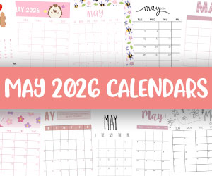 printable may 2026 calendars