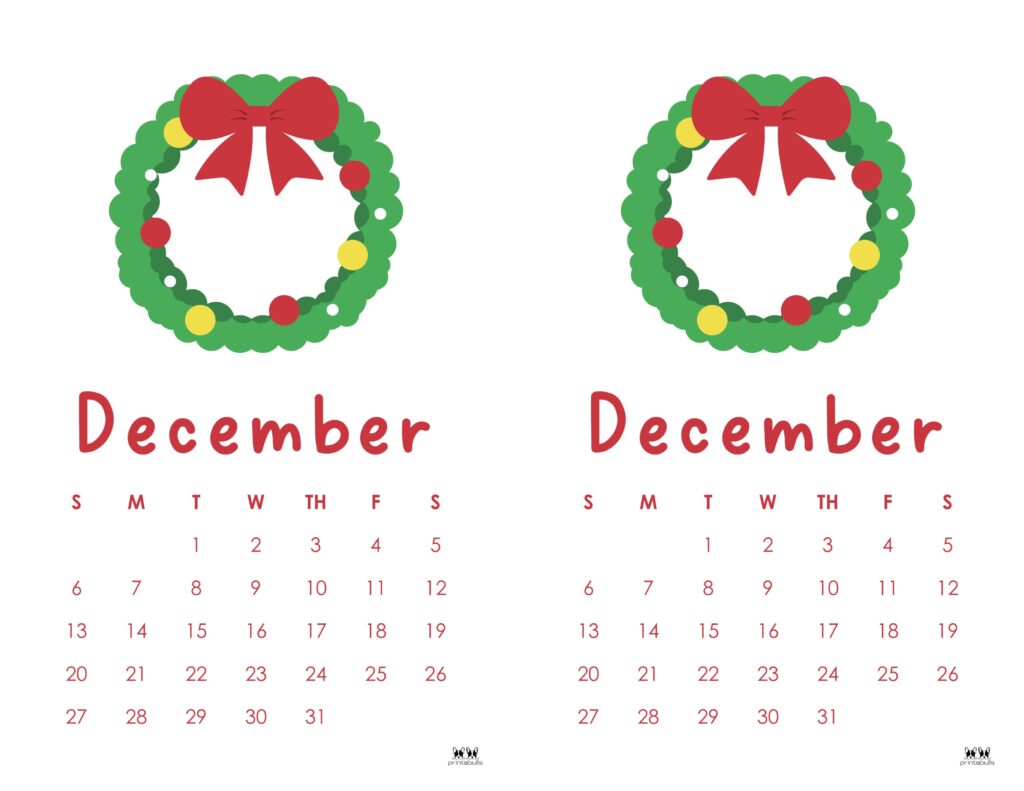 December 2026 Calendars - 123 FREE Printables 237 Printable-December-2026-Calendar-Style-107