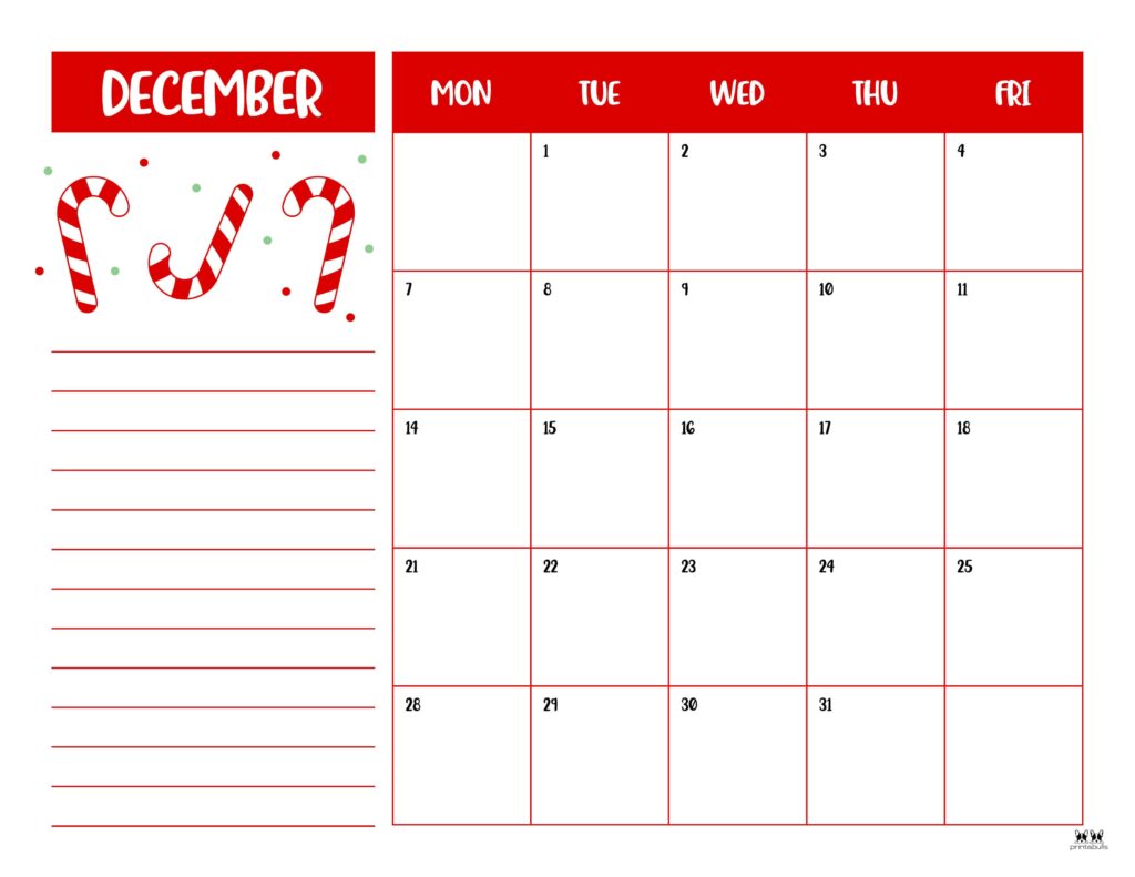 December 2026 Calendars - 123 FREE Printables 208 Printable-December-2026-Calendar-Style-122