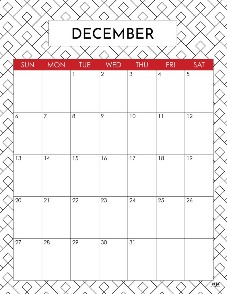 December 2026 Calendars - 123 FREE Printables 144 Printable-December-2026-Calendar-Style-25