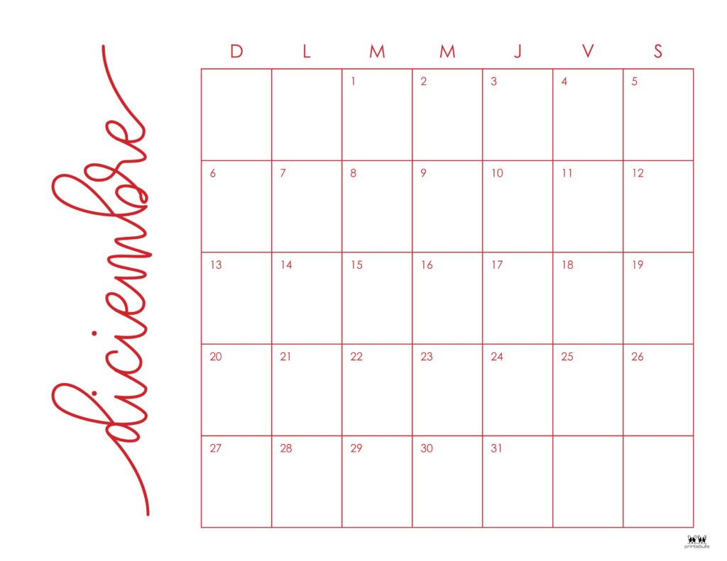 December 2026 Calendars - 123 FREE Printables 246 Printable-December-2026-Calendar-Style-46