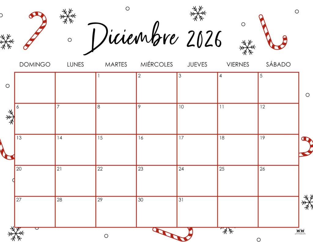 December 2026 Calendars - 123 FREE Printables 248 Printable-December-2026-Calendar-Style-48