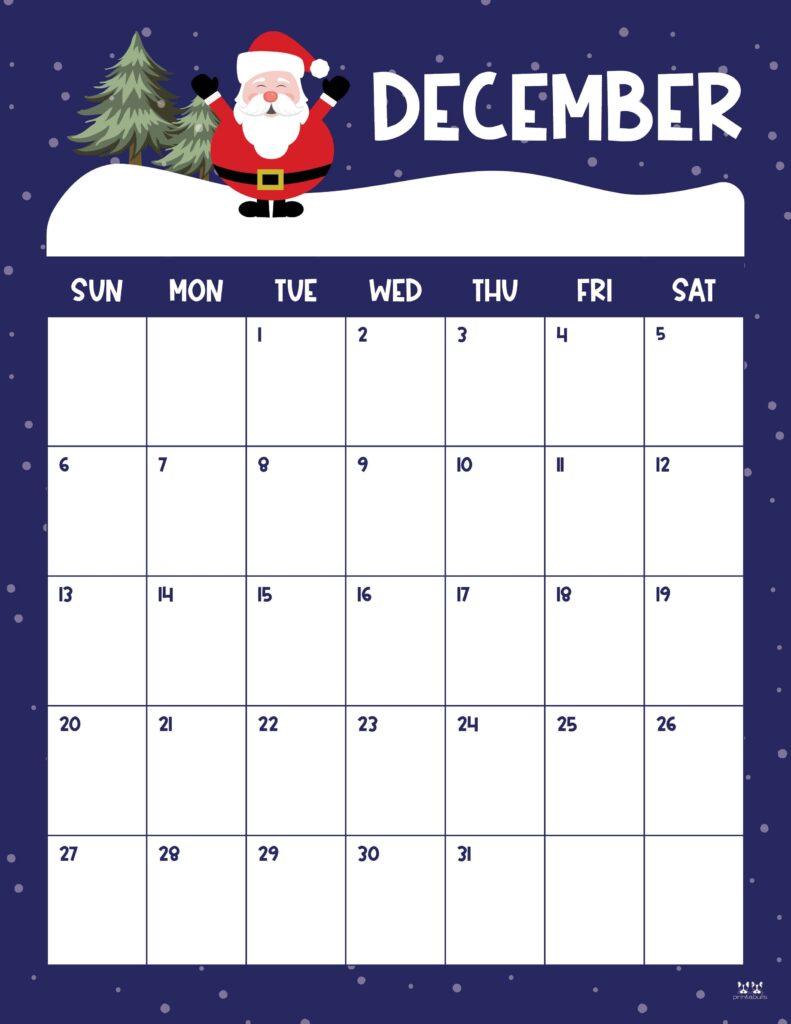 December 2026 Calendars - 123 FREE Printables 242 Printable-December-2026-Calendar-Style-61
