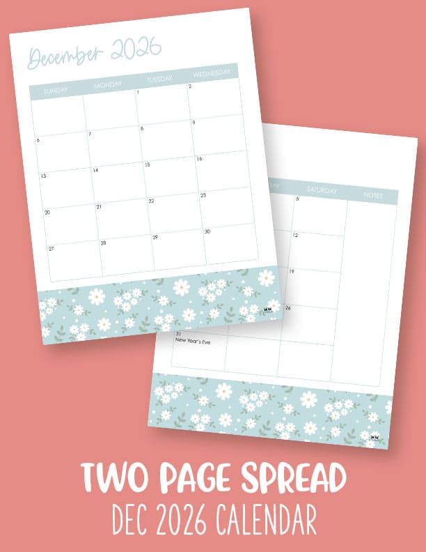 December 2026 Calendars - 123 FREE Printables 223 Printable-December-2026-Calendar-Style-67