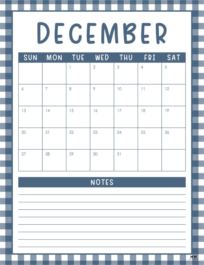 December 2026 Calendars - 123 FREE Printables 166 Printable-December-2026-Calendar-Style-69