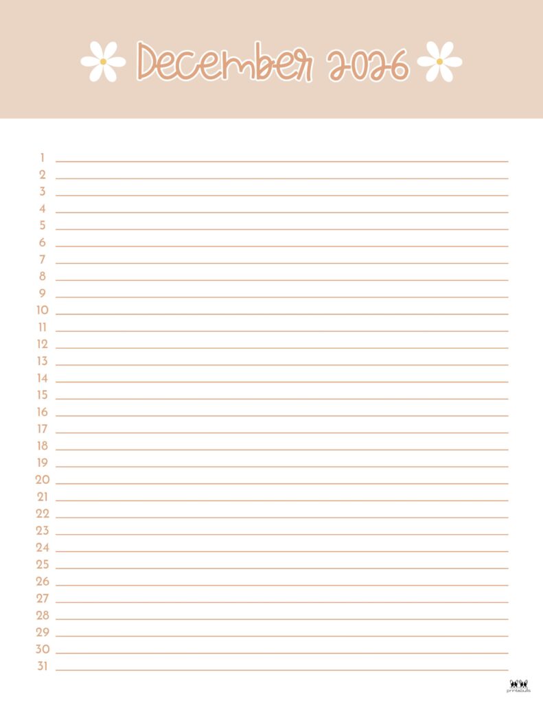 December 2026 Calendars - 123 FREE Printables 212 Printable-December-2026-Calendar-Style-76