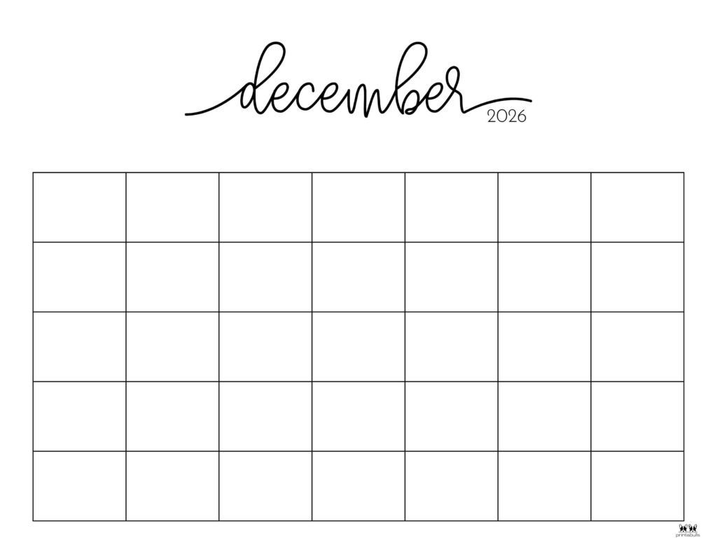 December 2026 Calendars - 123 FREE Printables 158 Printable-December-2026-Calendar-Style-81