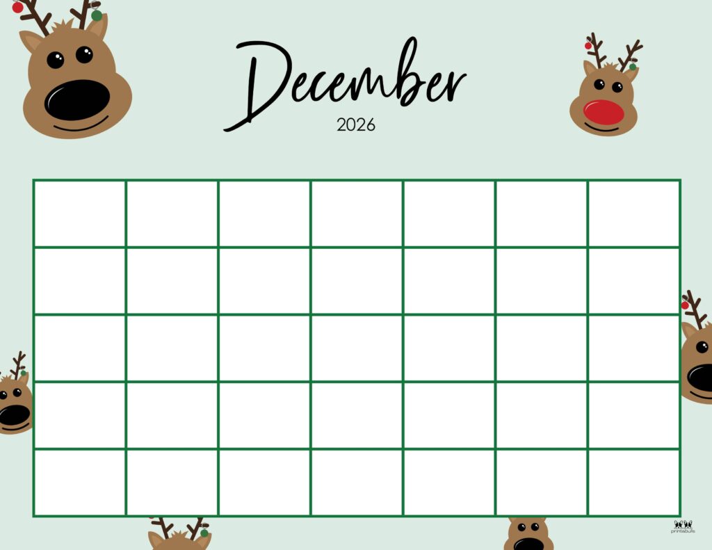 December 2026 Calendars - 123 FREE Printables 159 Printable-December-2026-Calendar-Style-82