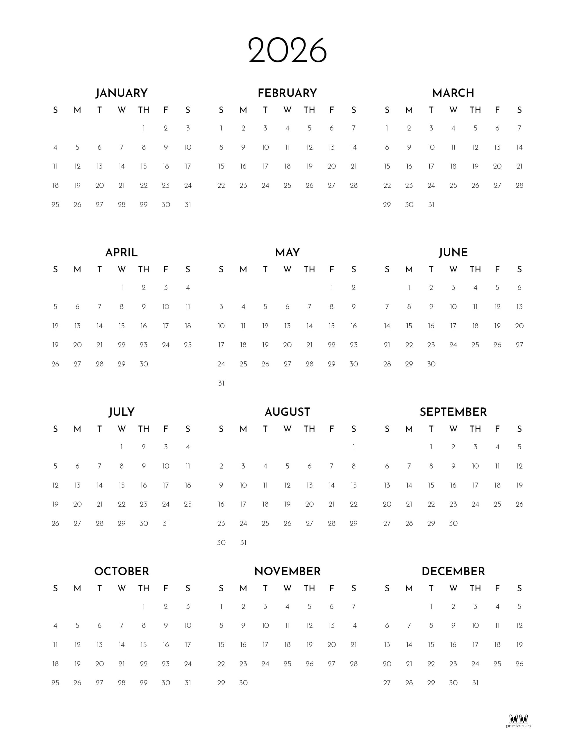 2026 Hourly/Daily Planners - All 365 Days | Printabulls