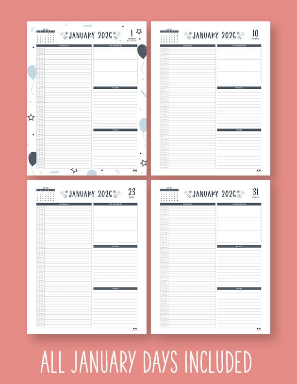 Printable-Hourly-Daily-2026-Planner-January-10